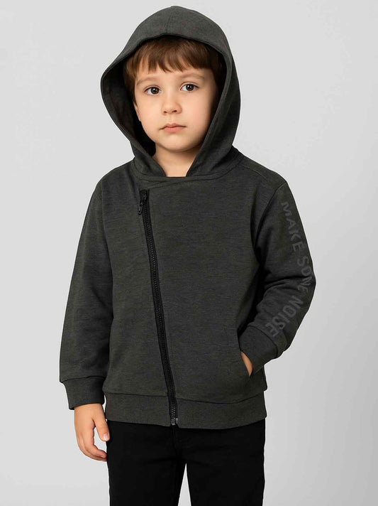 Baby Boys Hooded Kimono Zipper Sweatshirt