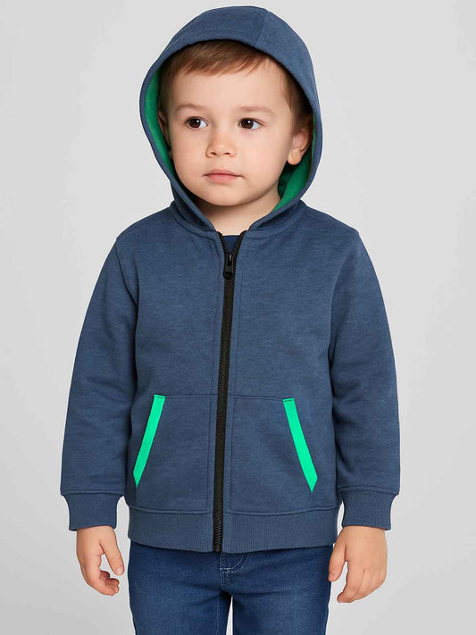 Baby Boys Hooded Full Zipper Sweatshirt