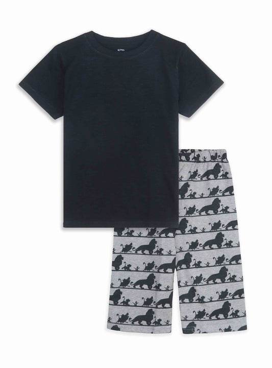 Boys Printed Cropped Pyjama Set