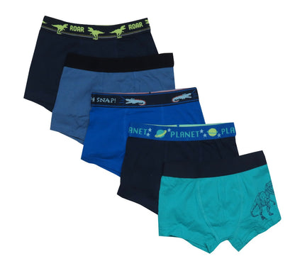 Boys 5 Pack Boxer Shorts