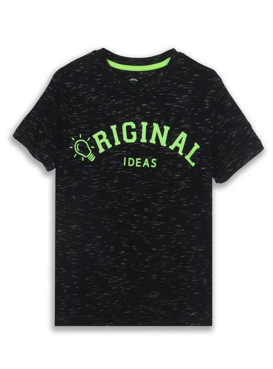 Boys Printed T Shirt Black