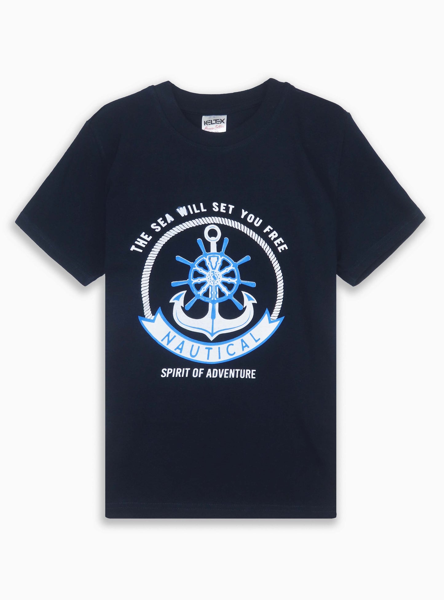 Boys Printed T Shirt Navy