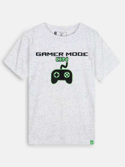 Boys Neppy Jersey Flock Printed T Shirt