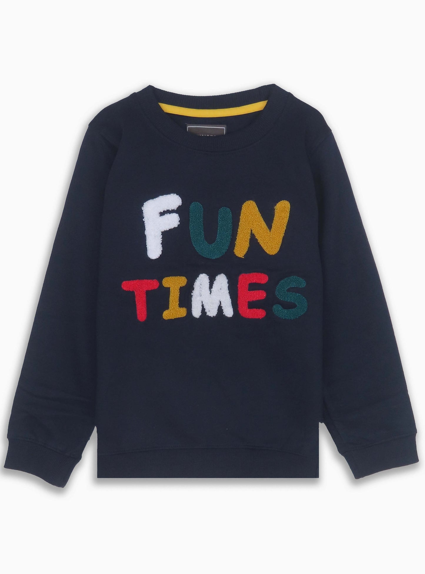 Boys Navy Applique Pullover Sweatshirt