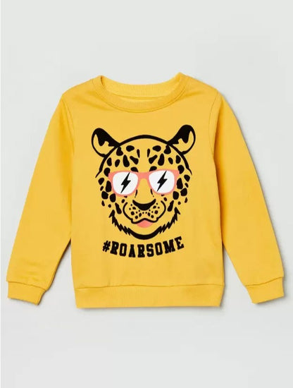 Boys Yellow Pullover Sweatshirt