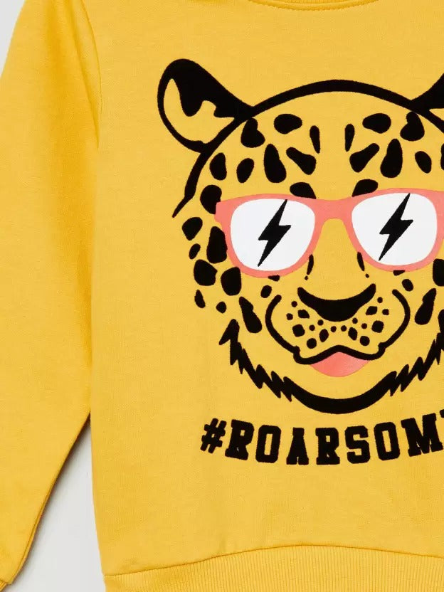 Boys Yellow Pullover Sweatshirt