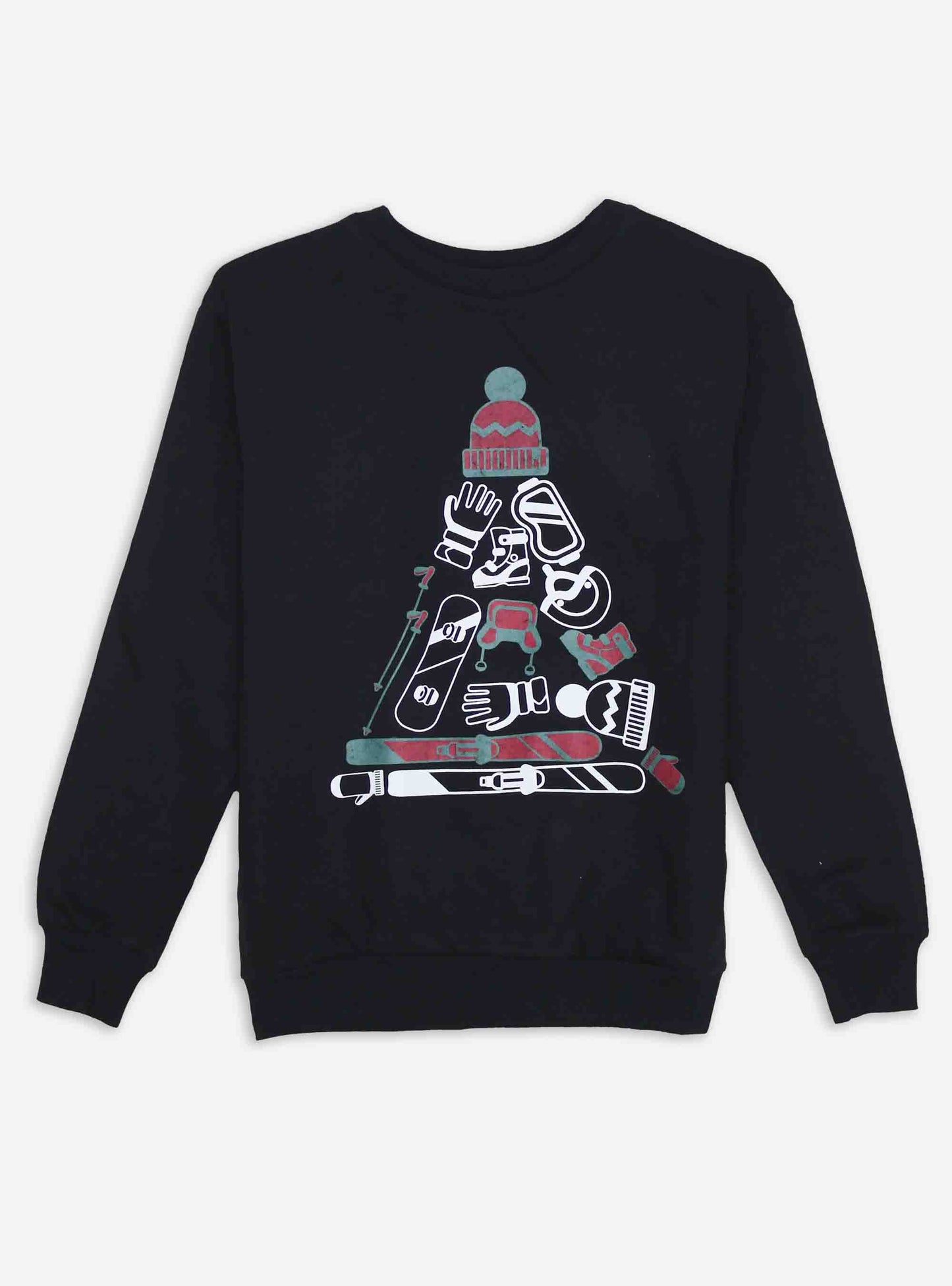 Boys Pullover Santa Black Sweatshirt