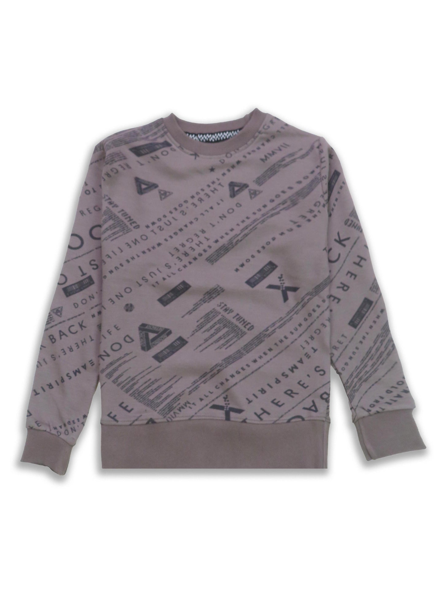 Boys Grey Pullover Sweatshirt