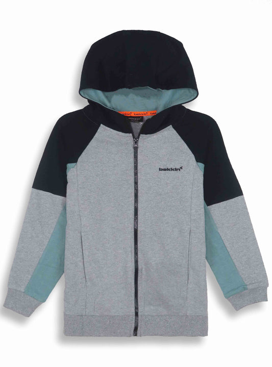 Boys Hooded Full Zipper Sweatshirt