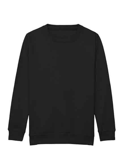 Boys Black Pullover Fleece Sweatshirt