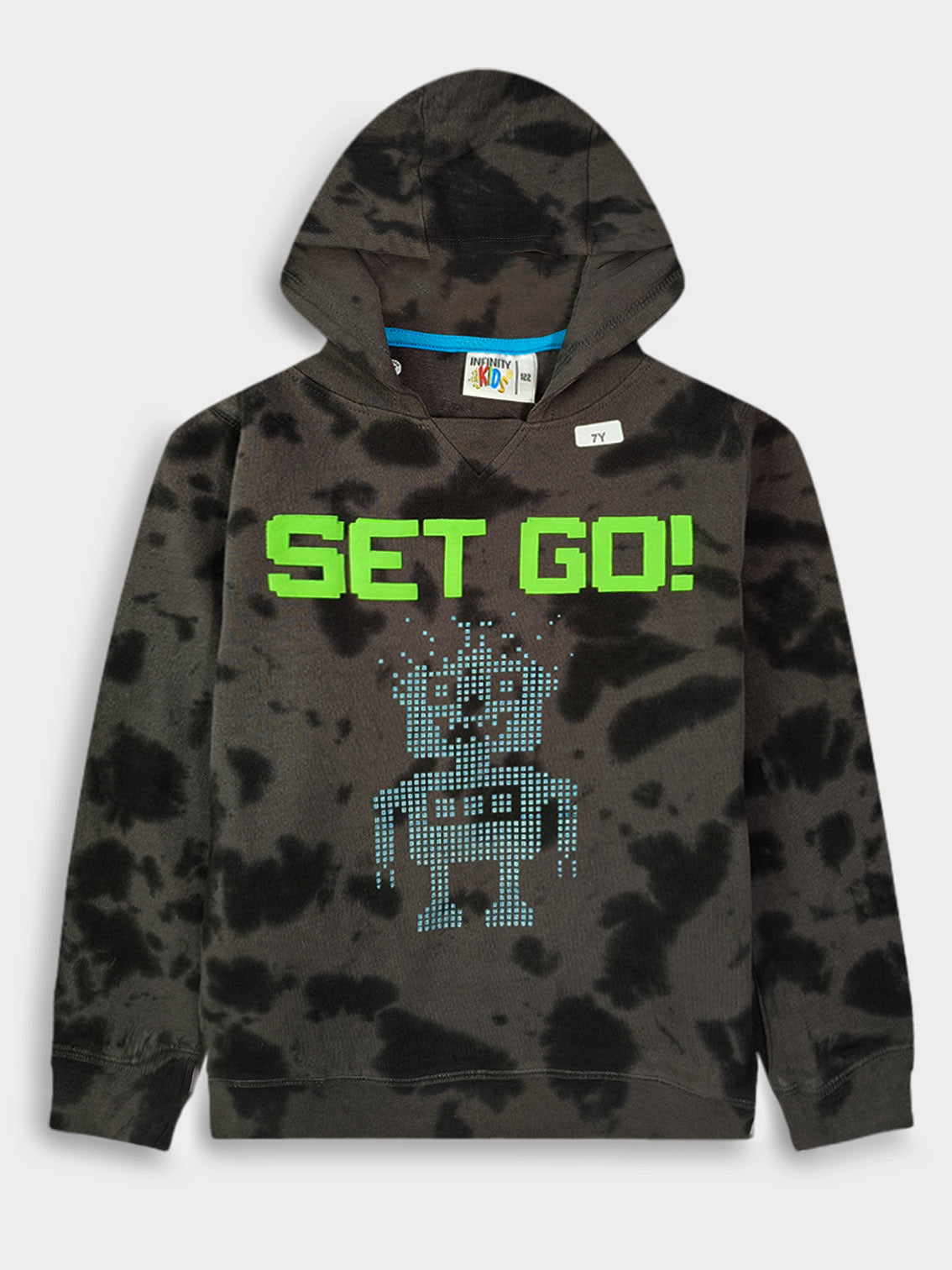 Boys Hooded Pullover Black Sweatshirt