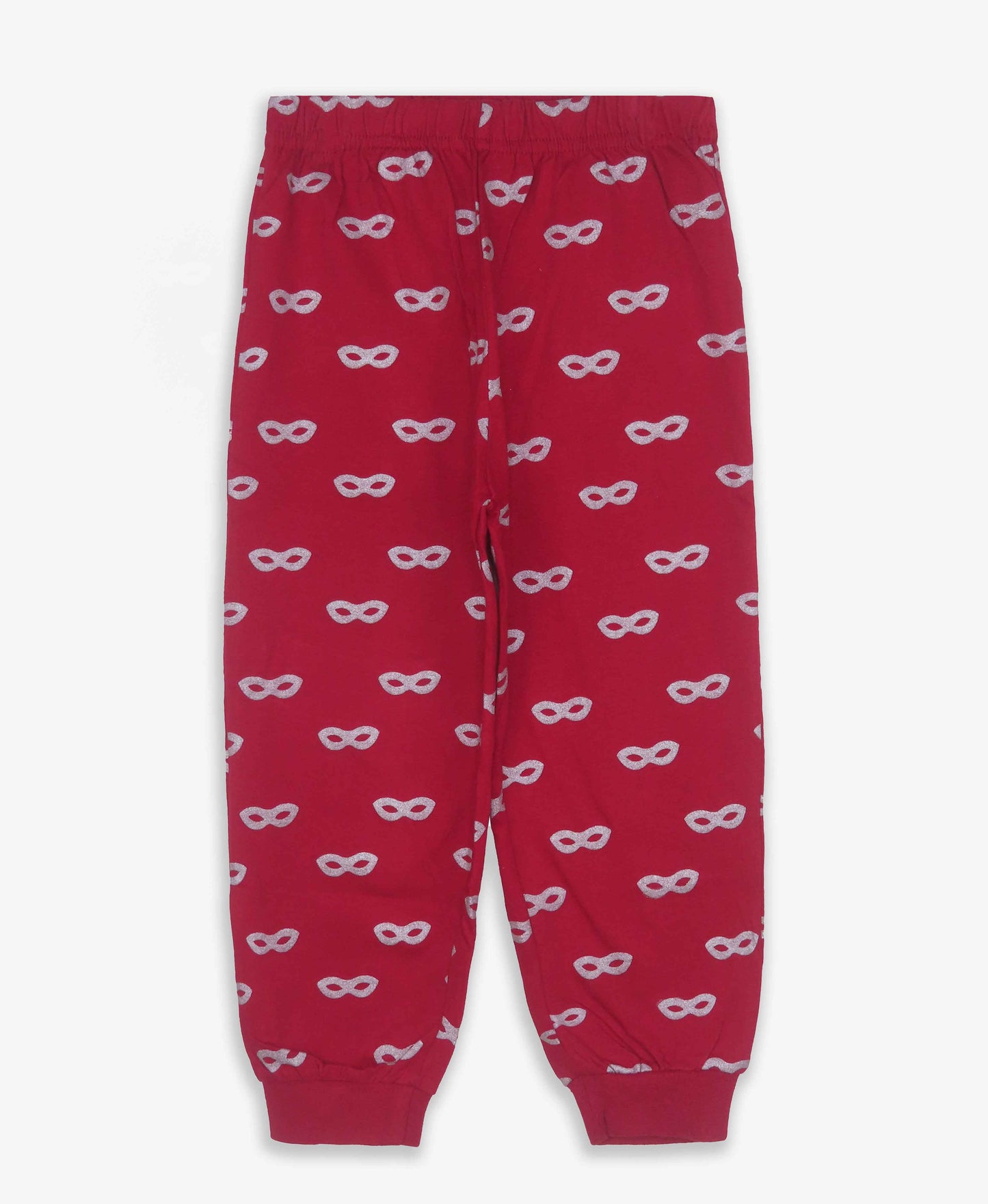 Boys Printed Red Pyjama Set