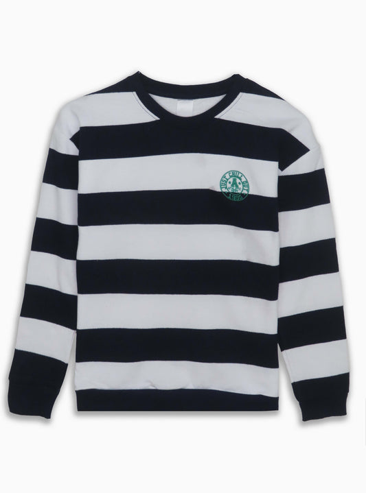 Boys Striped Pullover Sweatshirt