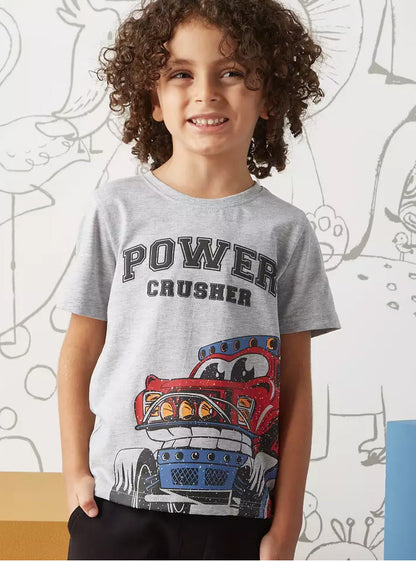 Boys Monster Printed T Shirt