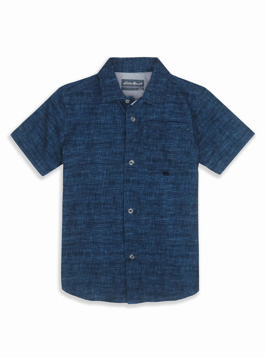 Boys Navy Woven Shirt