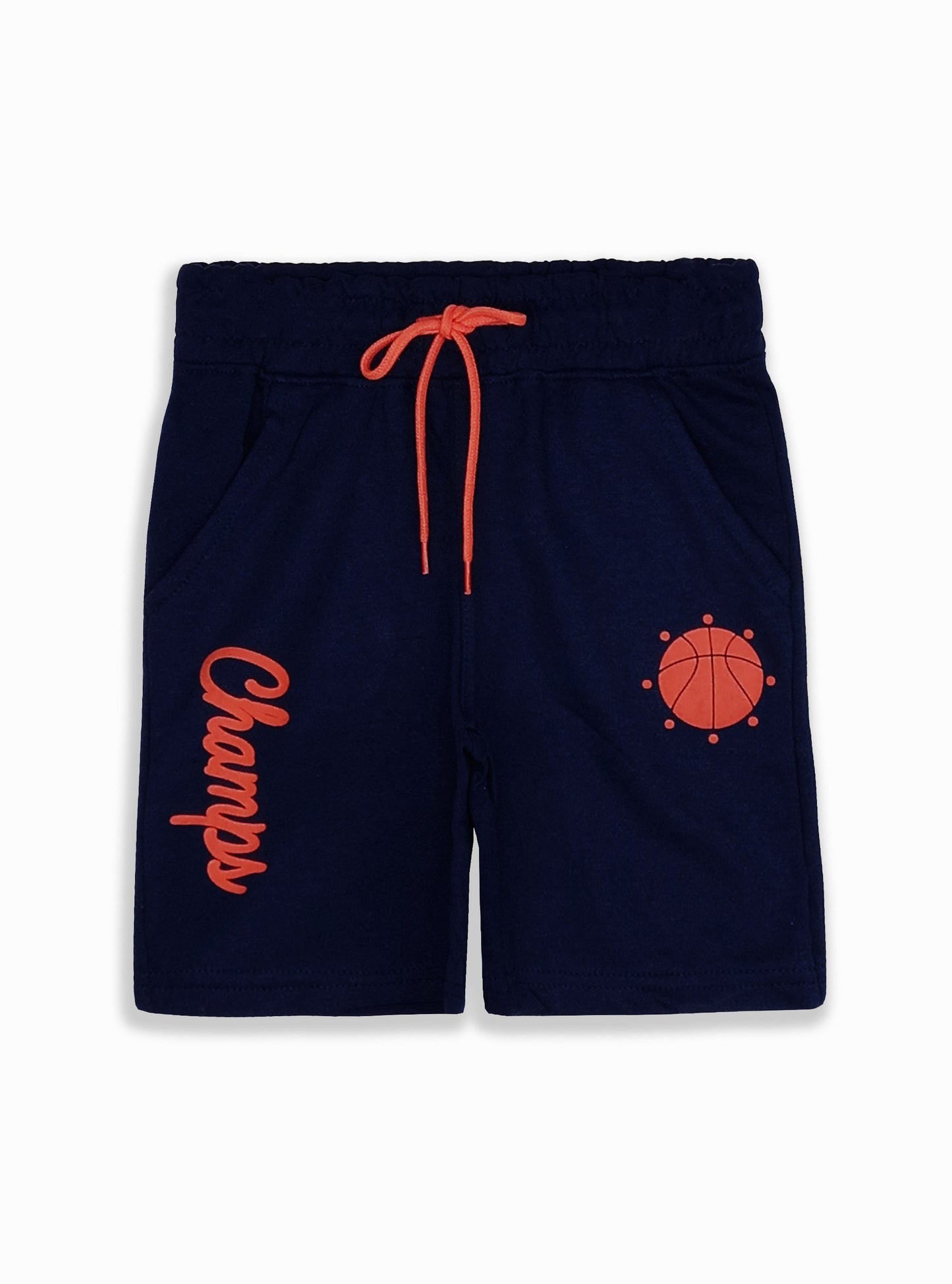 Boys Fleece Knit Blue Navy Shorts