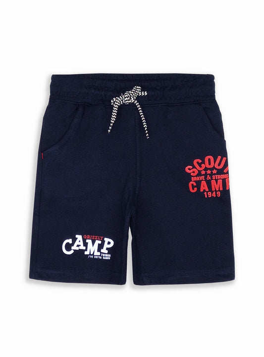 Boys Fleece Knit Navy Shorts