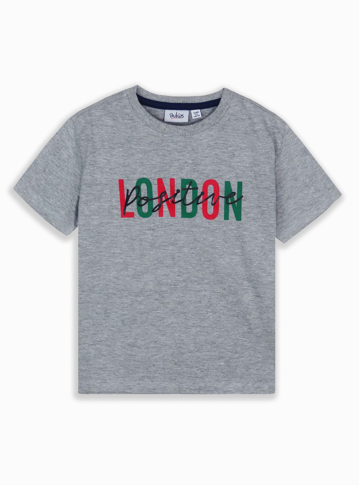 Boys Printed T Shirt Grey