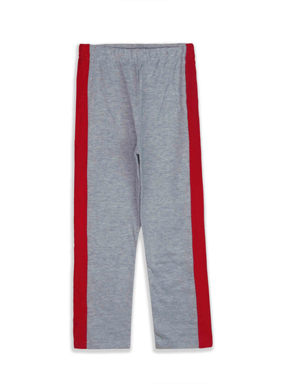 Boys Printed Red Grey Pyjama Set