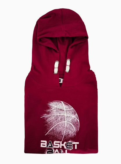 Boys Hooded Pullover Sweatshirt Wine