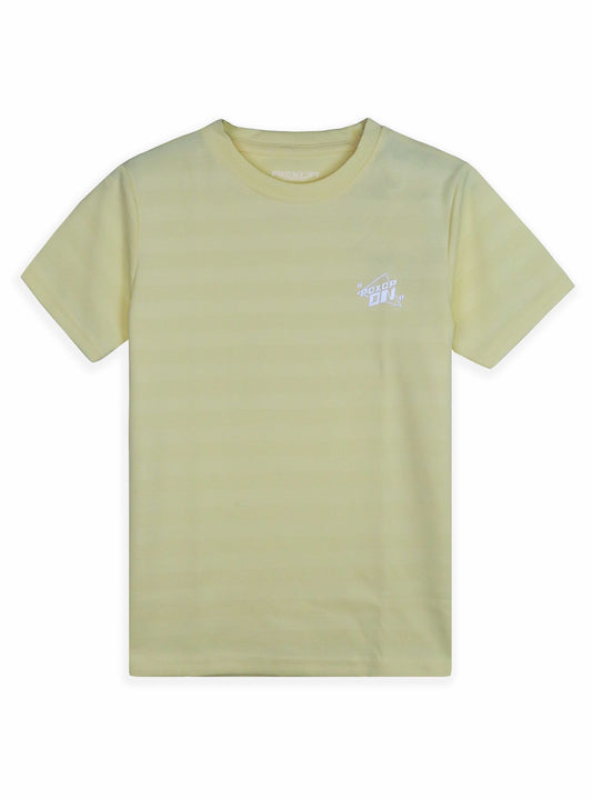 Boys Dry-Fit Polyester Yellow T-Shirt