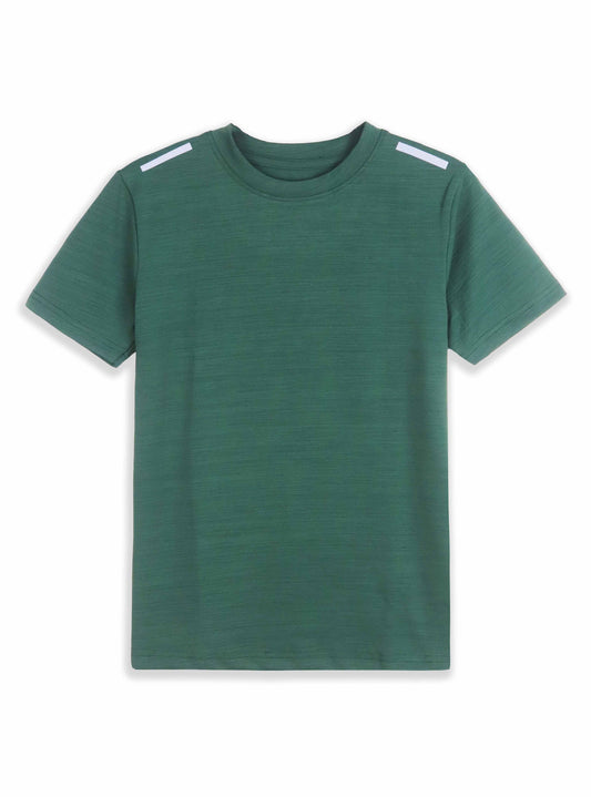 Boys Dry-Fit Polyester Olive T-Shirt