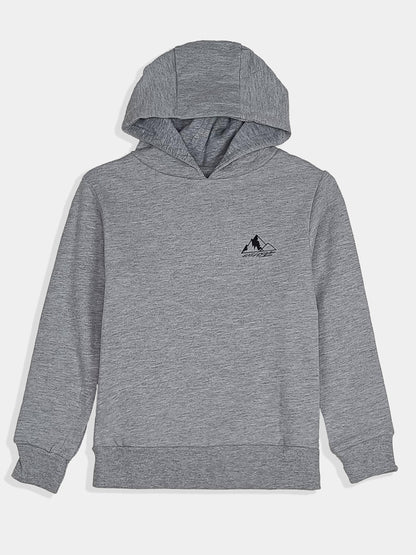 Boys Hooded Pullover Grey Sweatshirt