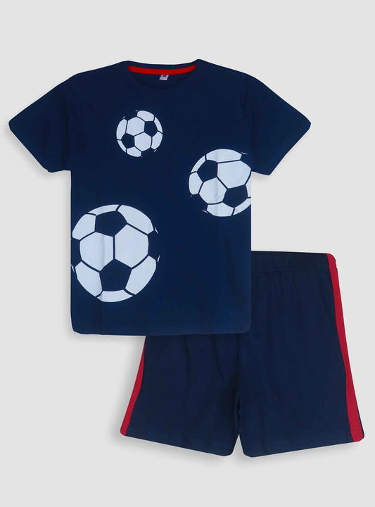 Boys Printed Shorty Set