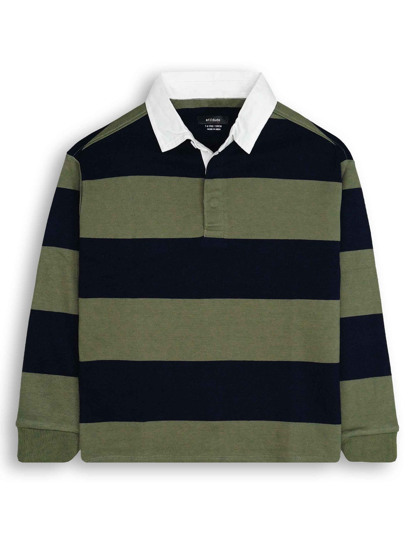 Boys Striped Long Sleeve Polo