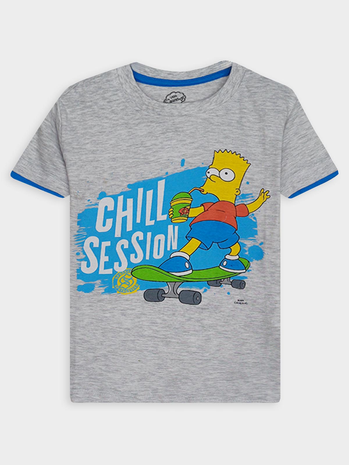 Boys Printed Melange T-Shirt