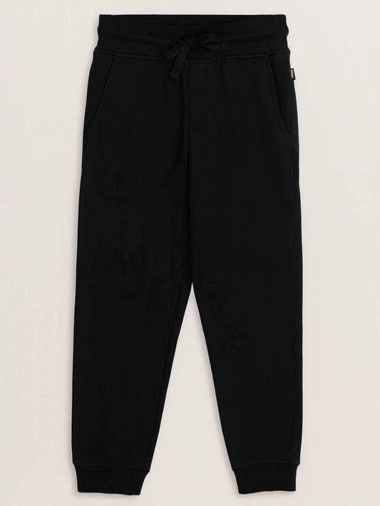 Boys Fleece Black Jogger