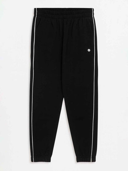 Boys Fleece Black Sweatpants