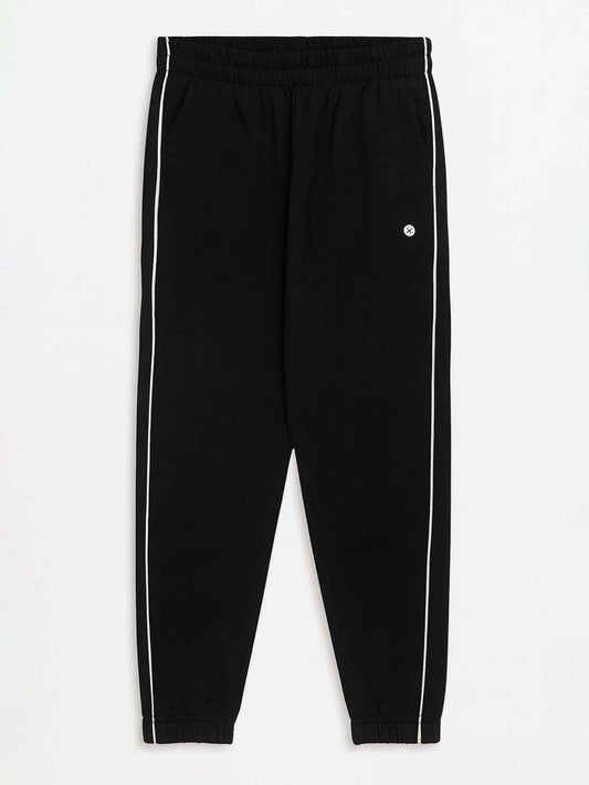 Boys Fleece Black Sweatpants