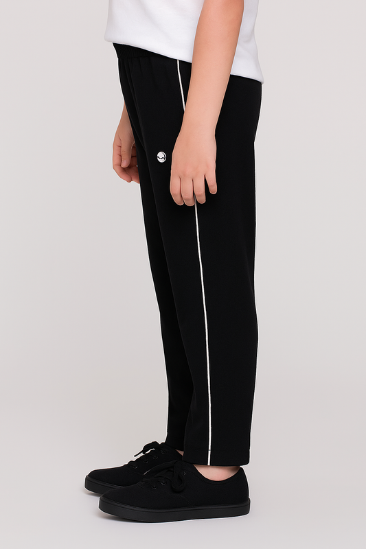 Boys Fleece Black Sweatpants