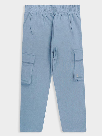 Boys Blue Cargo Track Pant