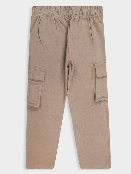 Boys Khaki Cargo Track Pant