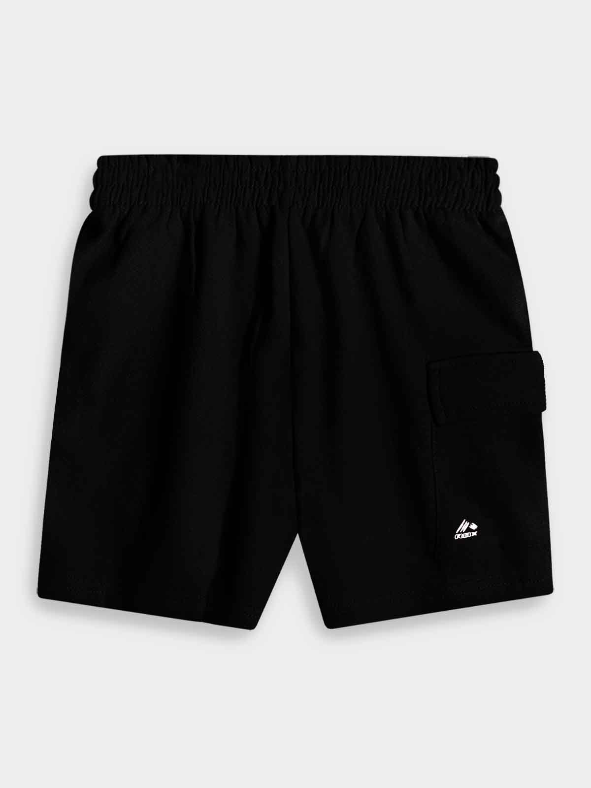 Boys Black Fleece Shorts