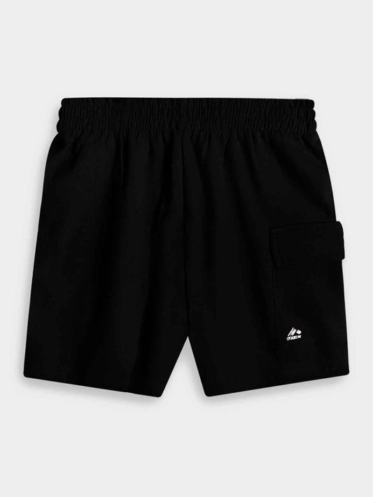Boys Black Fleece Shorts