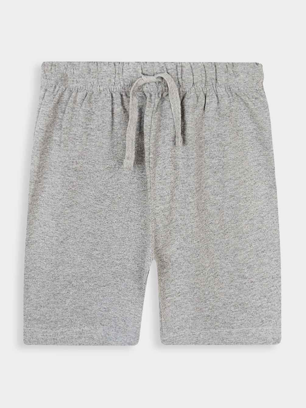 Boys French Terry Grey Melange Shorts