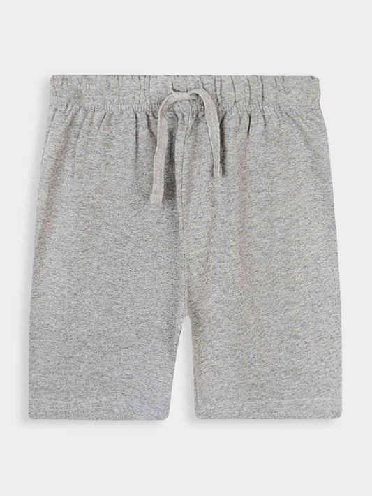 Boys French Terry Grey Melange Shorts