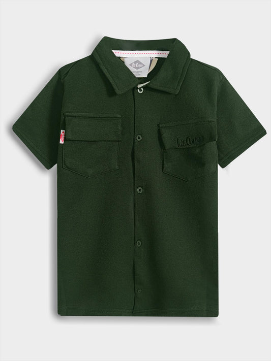 Boys Knit Olive Shirt