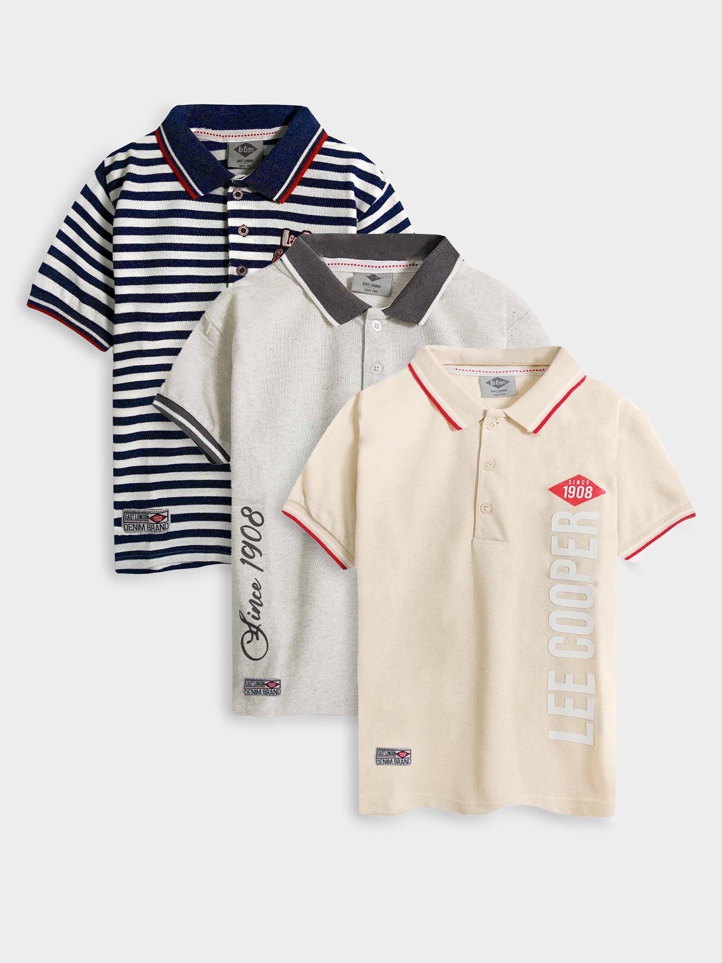 Boys Printed n Applique Polos Mixed