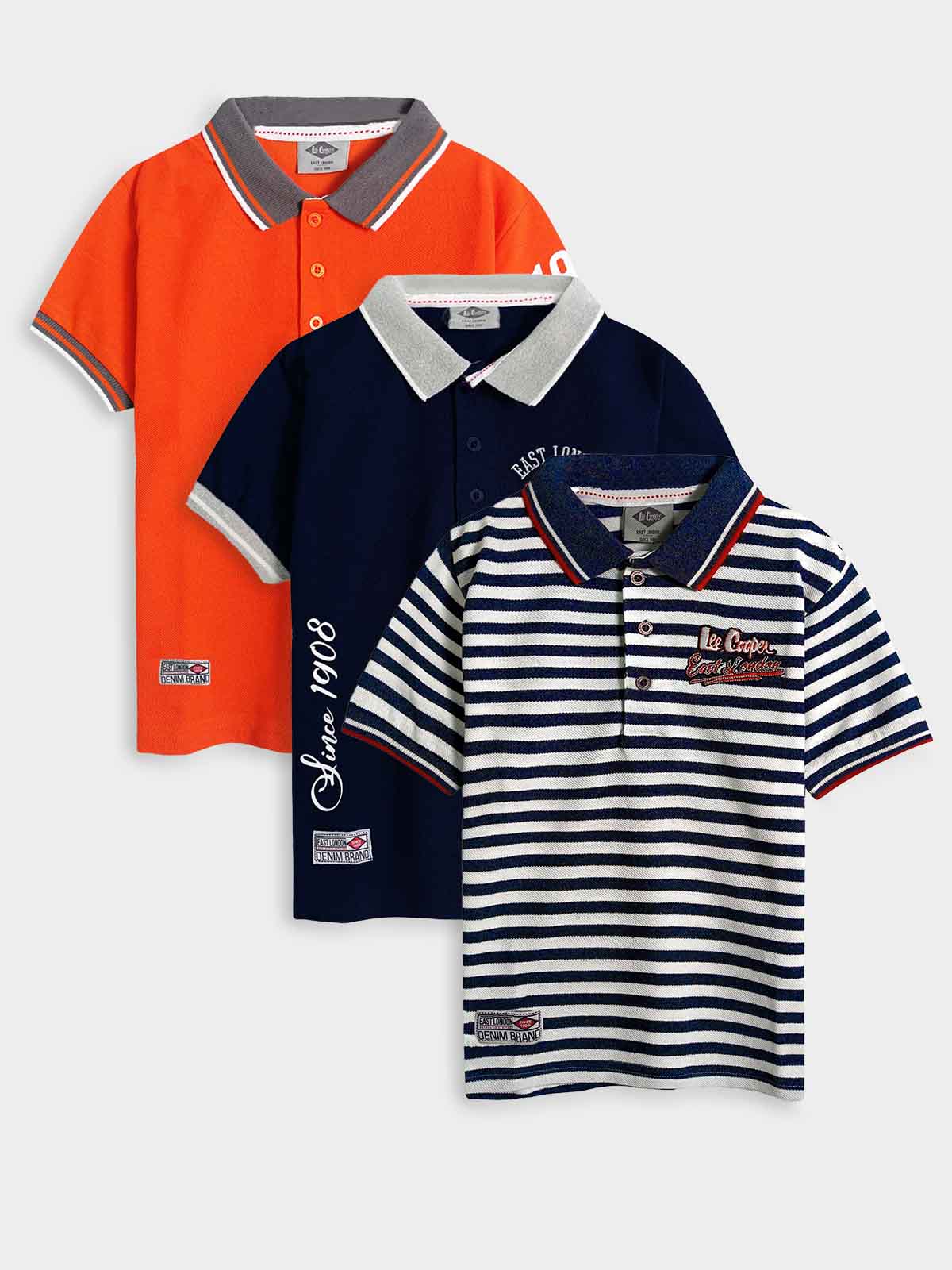 Boys Printed n Applique Polos Mixed