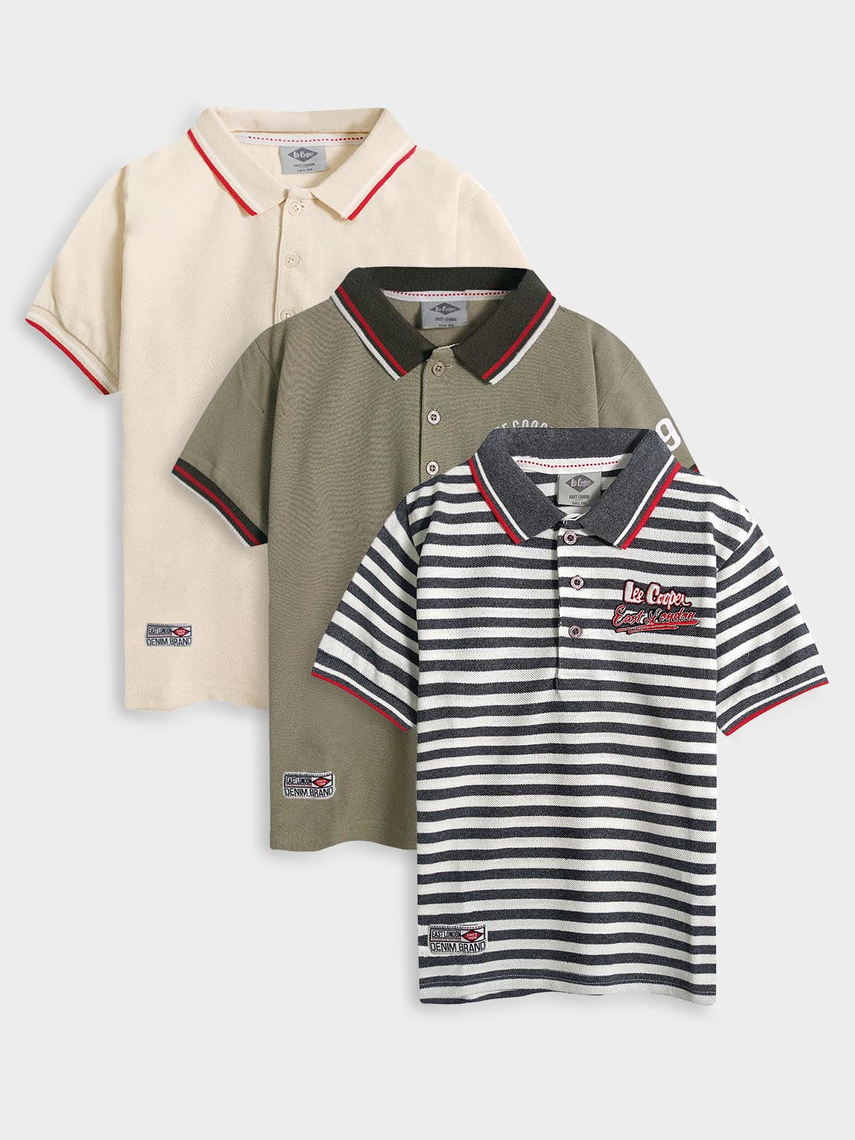 Boys Printed n Applique Polos Mixed