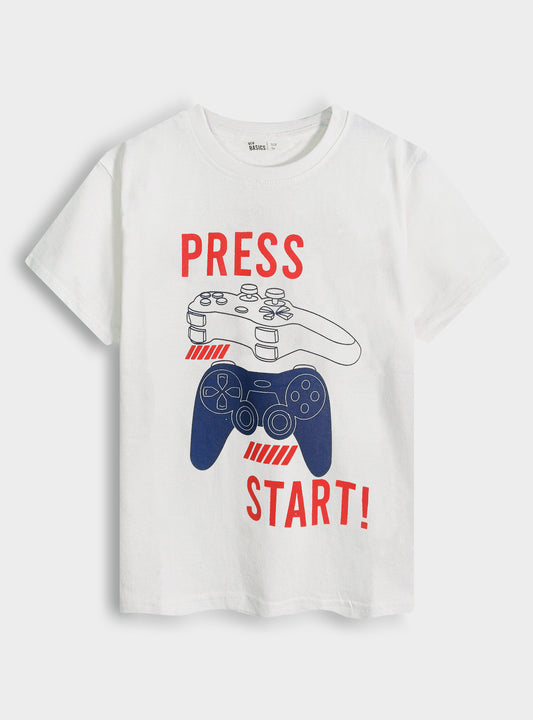 Boys Game Stick Printed T-Shirt