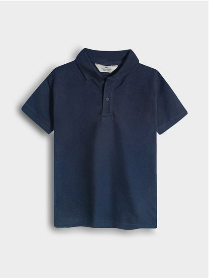 Boys Navy Collar T-Shirt | Wholesale | SKU B16399A
