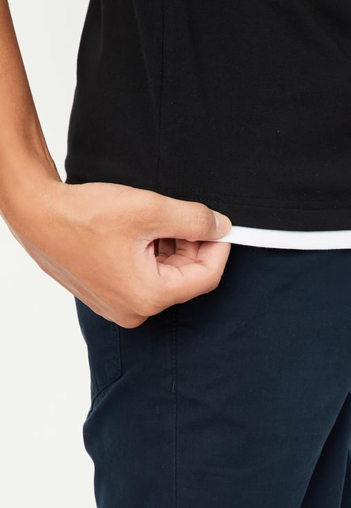 Boys Printed Black T-Shirt