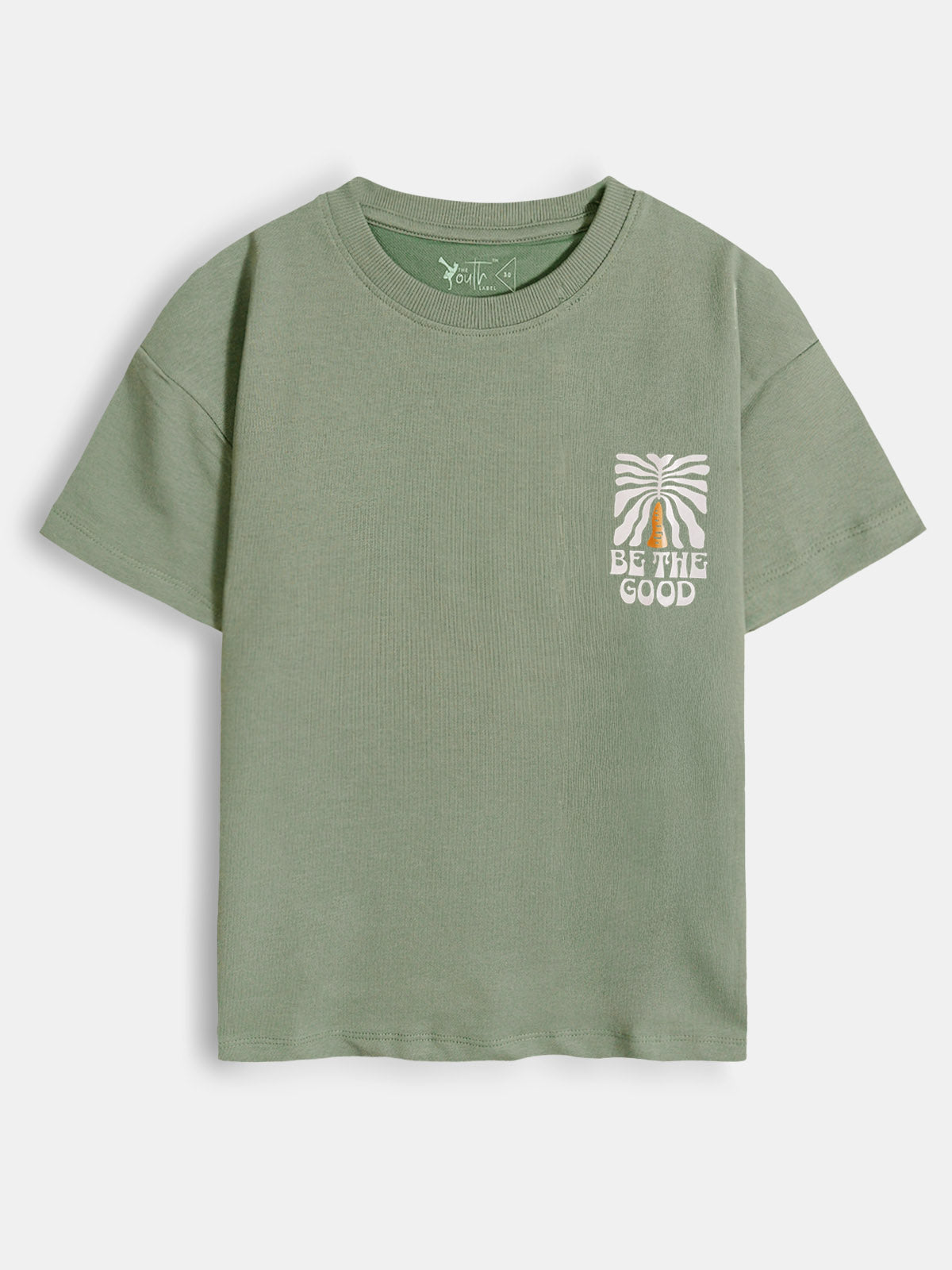 Boys Oversize Fit Green T-Shirt