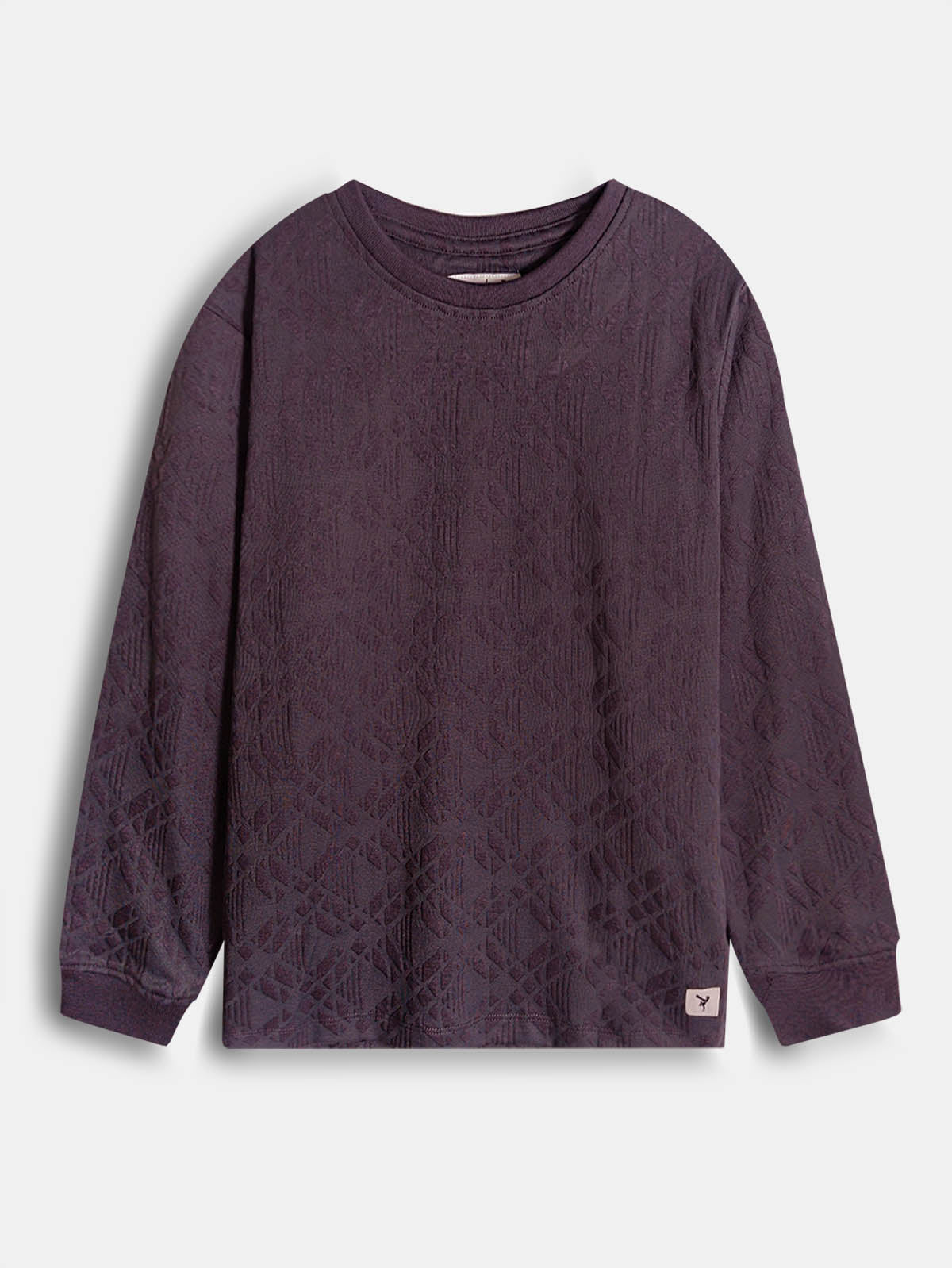 Boys Jacquard Wine T-Shirt