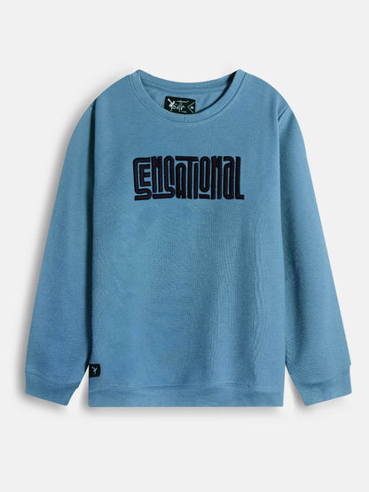 Boys Interlock Blue Pullover